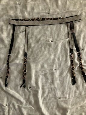 Victoria's Secret Black Rhinestone Embellished Garter XS